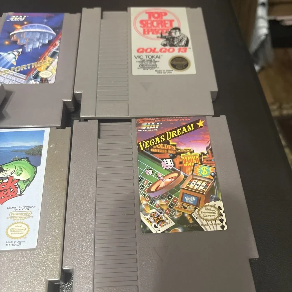 Lot Of 7 Authentic Nintendo/super Games Golgo13, Air Fortress, Madden, And Extra